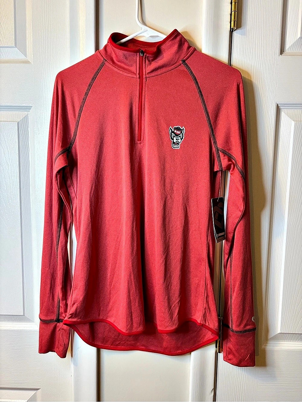 Colosseum NC State Wolfpack 1/4 Zip Pullover Red Women's Size L NWT